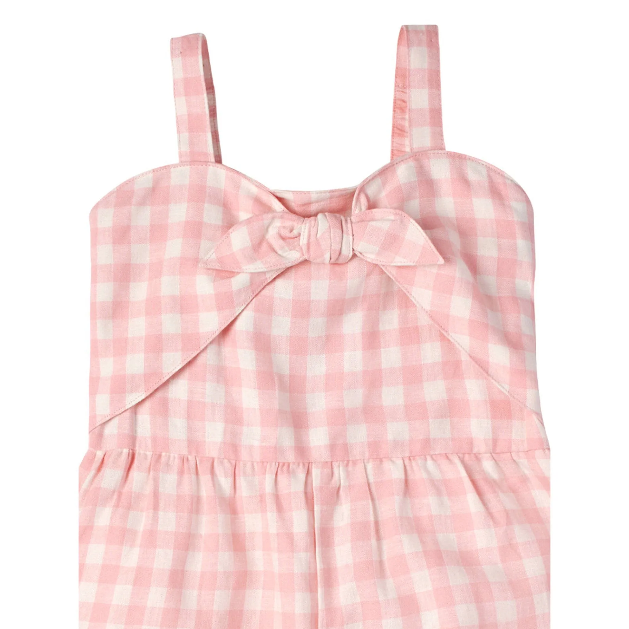 Infant and Toddler Girls Pink Gingham Romper