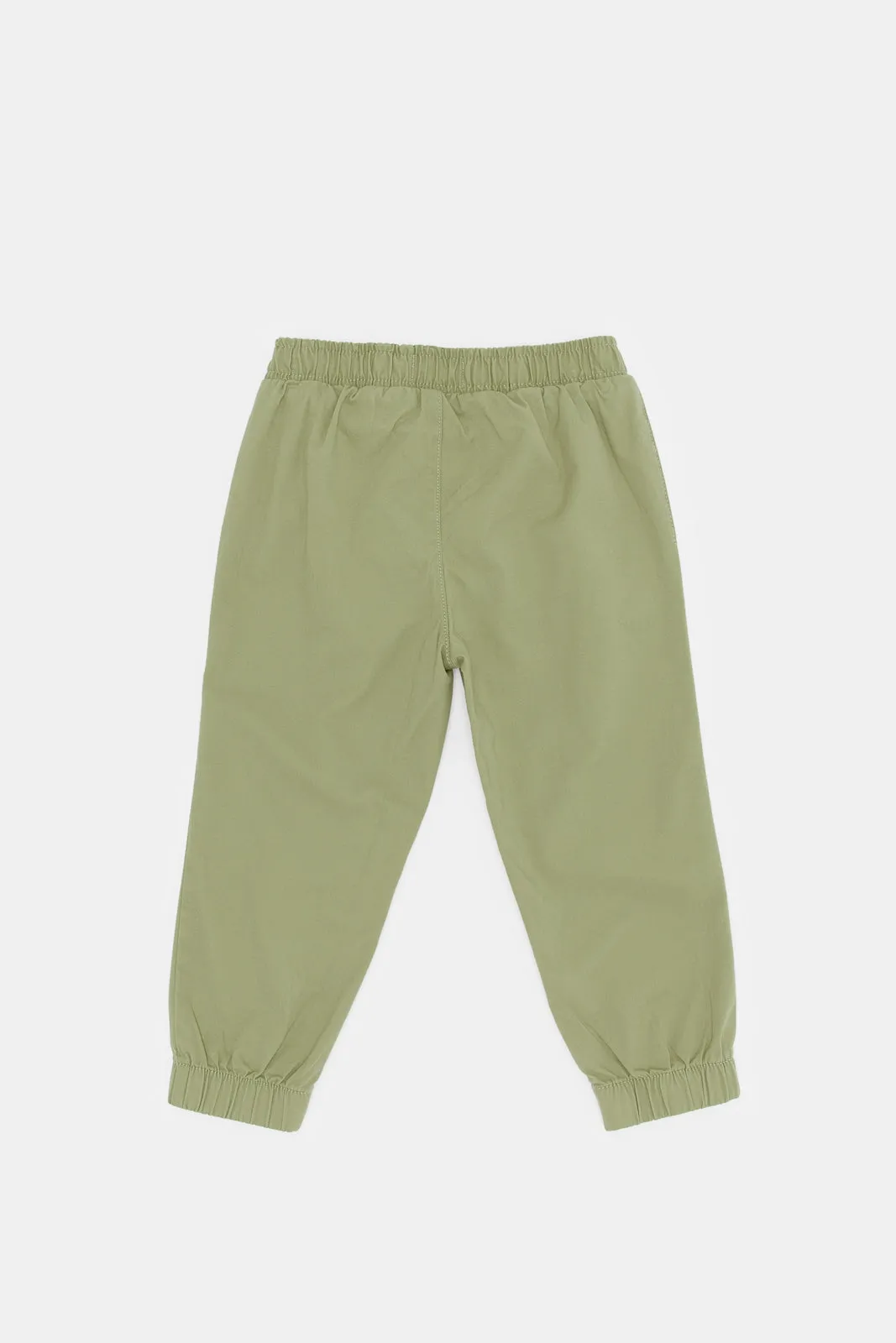 Infant Boys Green Twill Chino Jogger