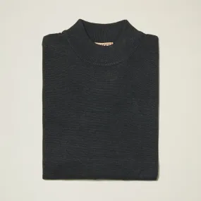 Inserch Cotton Blend Mock Neck Sweater Charcoal 4308-00050 Charcoal