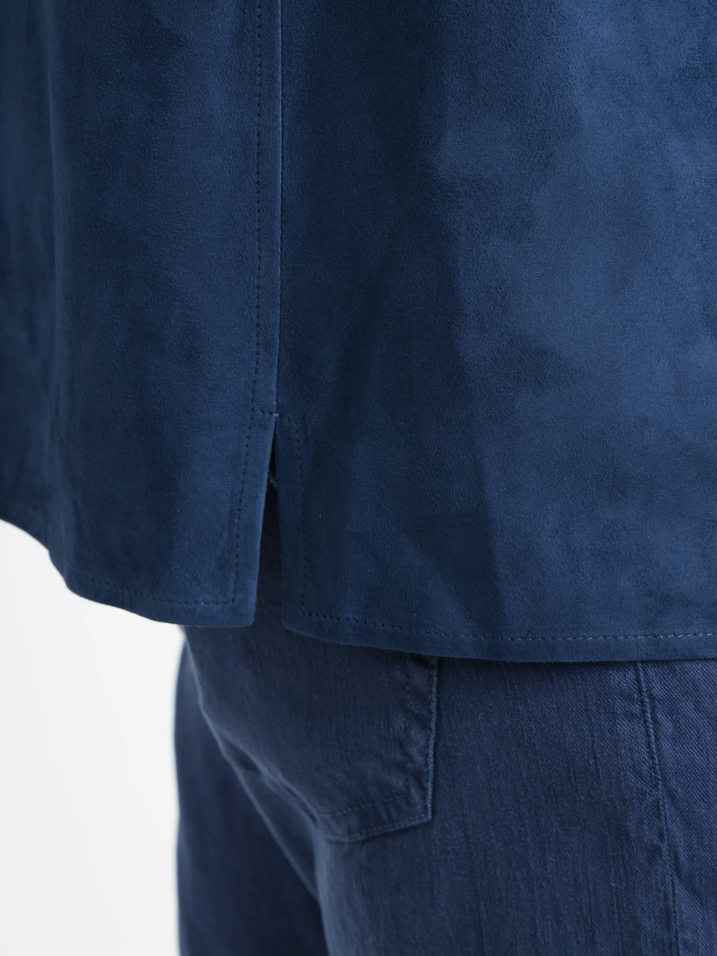 Island Blue Suede Overshirt