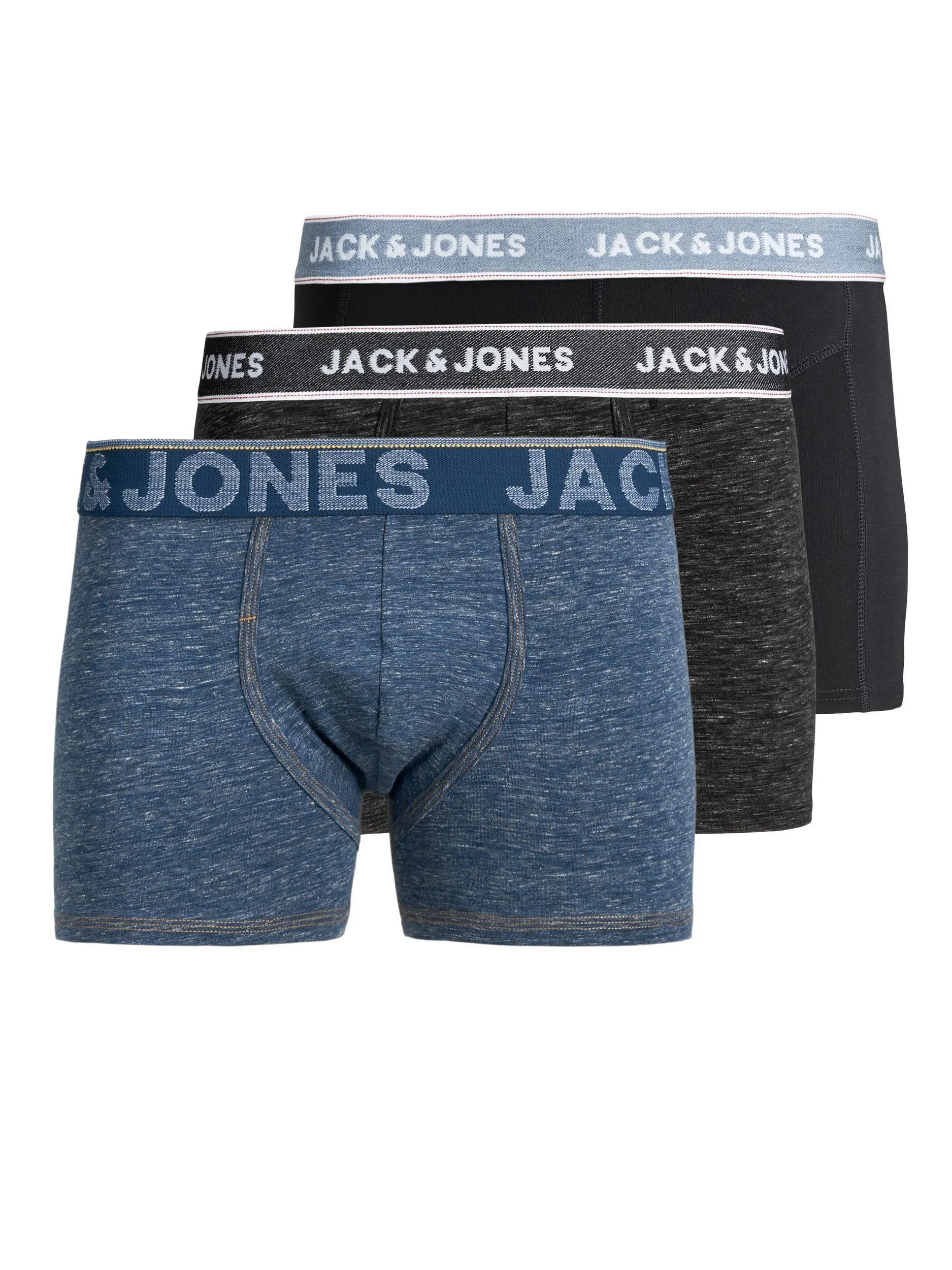 Jack & Jones Denim - 3-pak trunks i bomuld/stretch