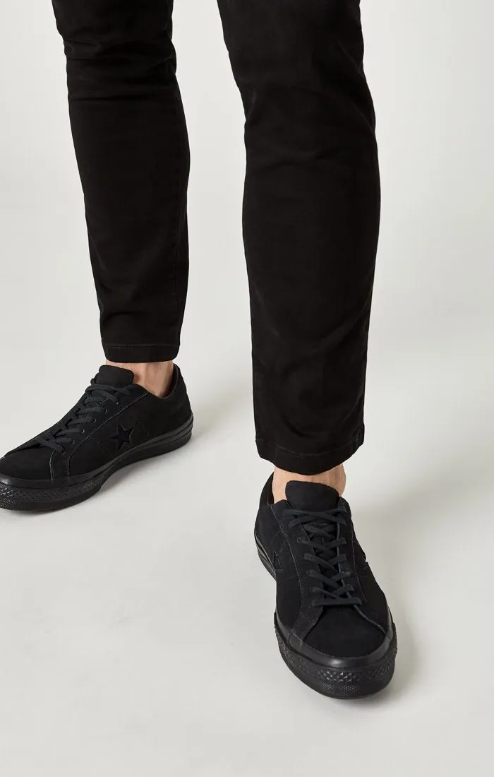 JOHNNY SLIM CHINO IN BLACK SATEEN TWILL