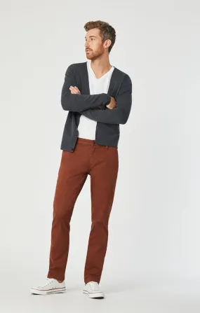 JOHNNY SLIM CHINO IN TORTOISE SHELL SATEEN