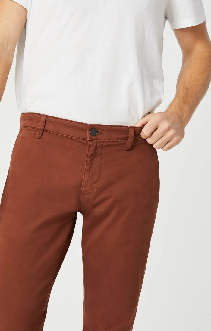 JOHNNY SLIM CHINO IN TORTOISE SHELL SATEEN