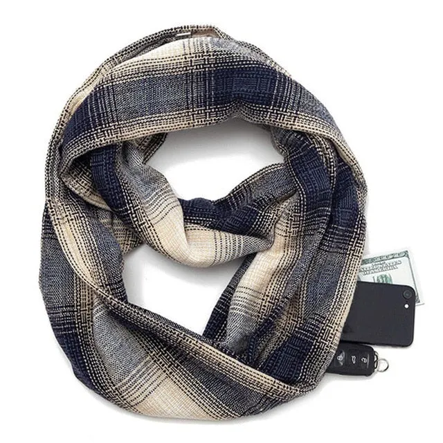 Journeys Hidden Pocket Infinity Scarf