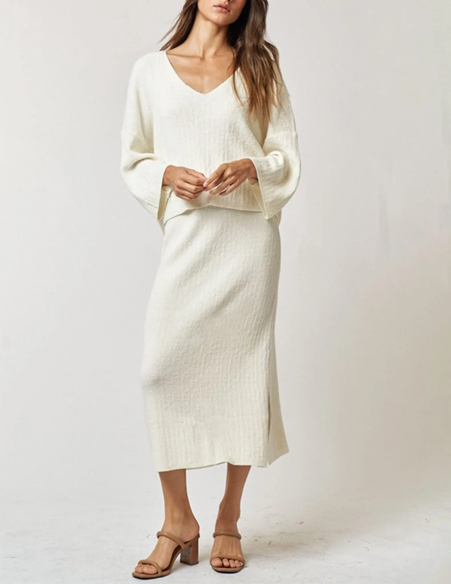 Katia Draped V-Neck Sweater