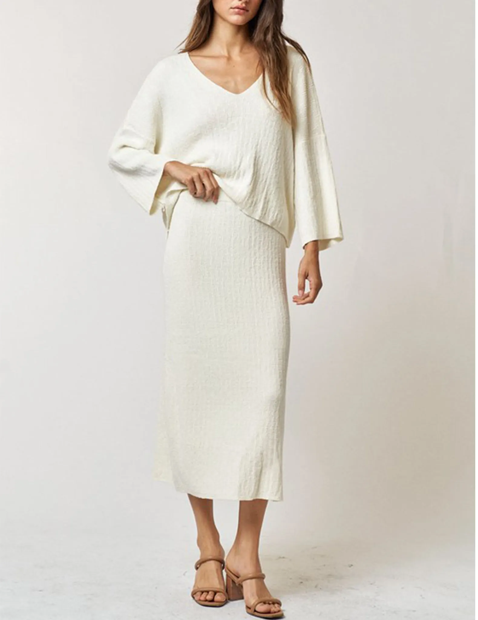 Katia Draped V-Neck Sweater