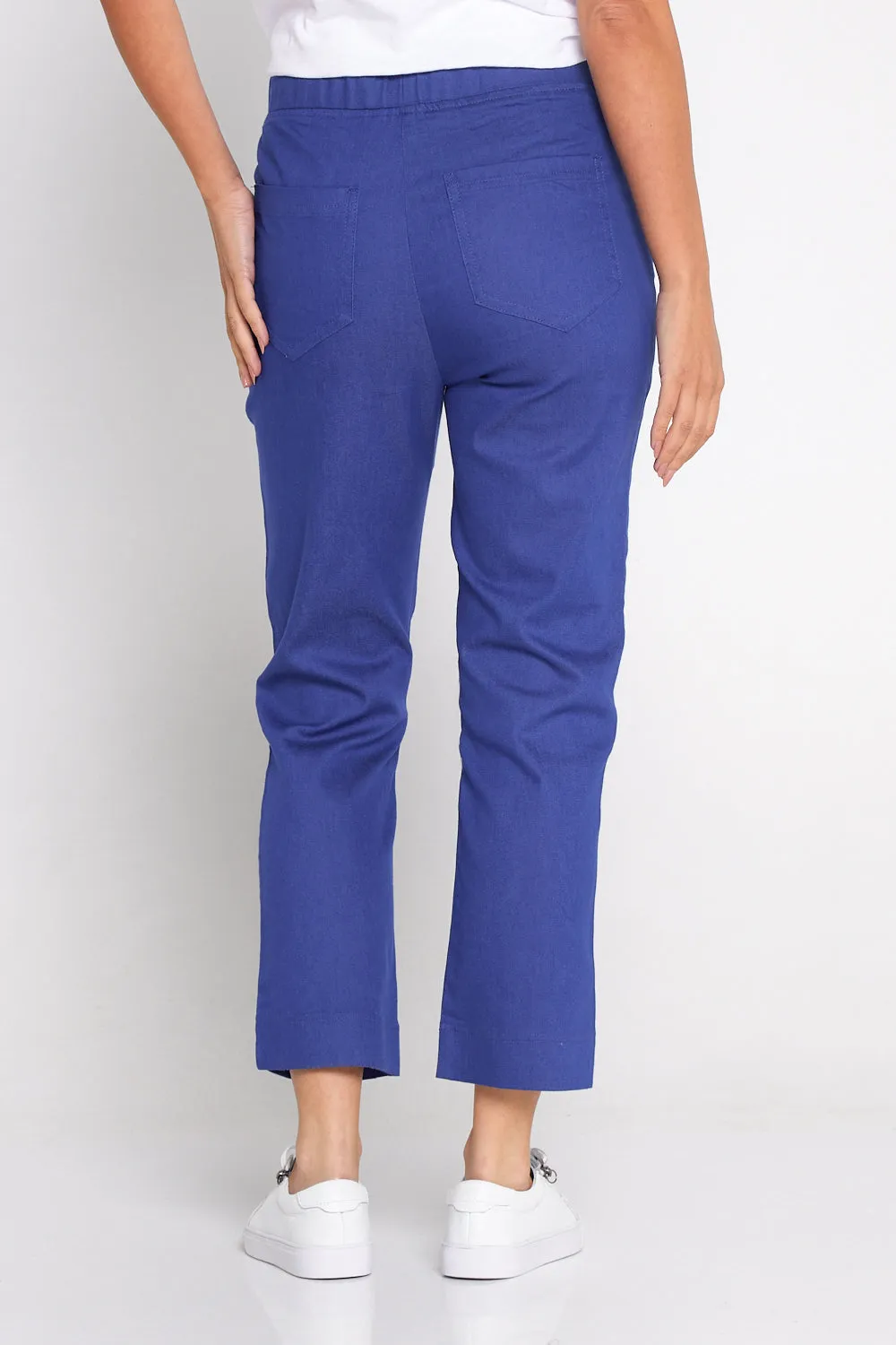 Kayla Pull On 7/8 Stretch Pants - Sapphire