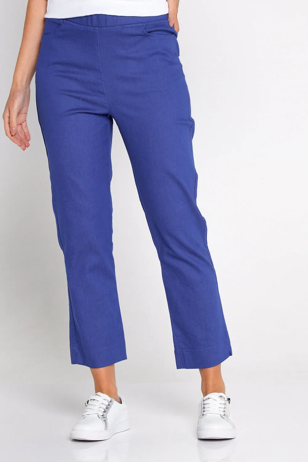 Kayla Pull On 7/8 Stretch Pants - Sapphire