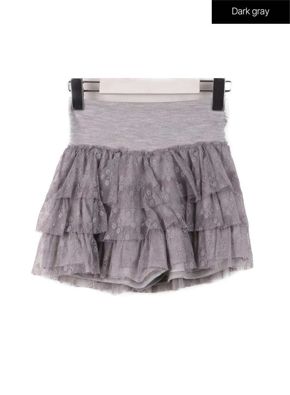 Lace Frill Layered Mini Skirt CF414