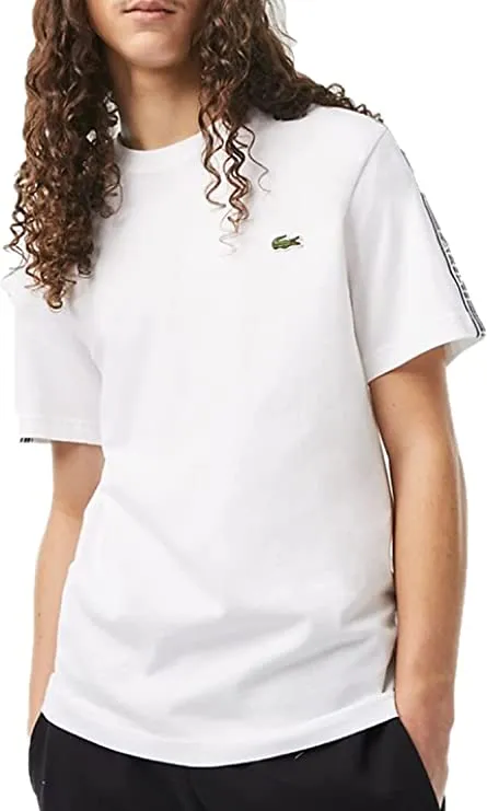 Lacoste Men's Contemporary Collections Short Regular Fit Sleeve Taping T-Shirt