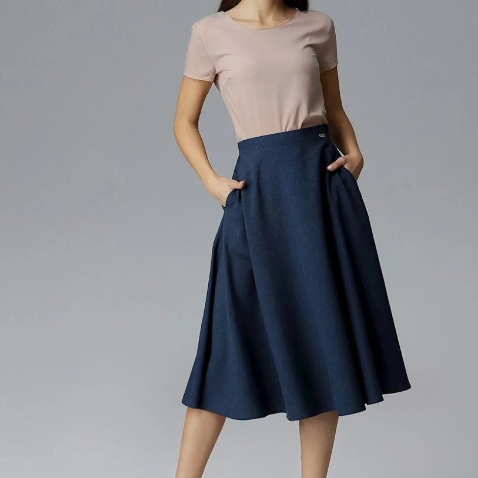 Long Navy Skirt