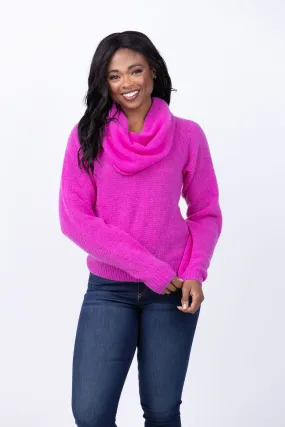 Love The Label Camden Sweater in Fuschia