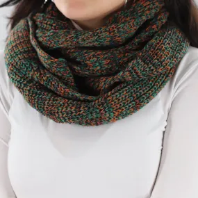 Marled Yarn Snood - Green