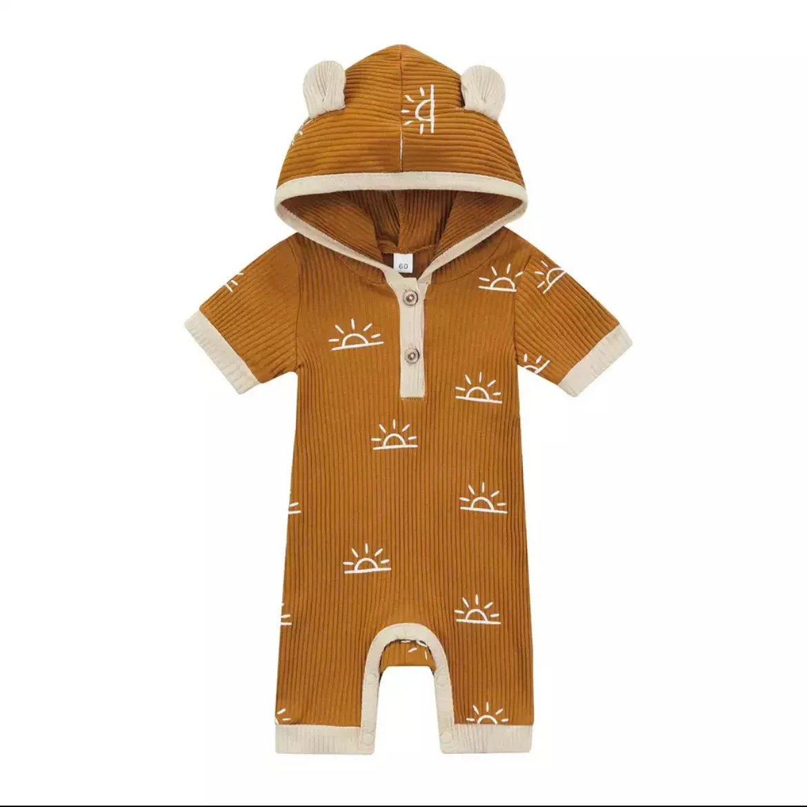 Marley Sun Hooded Onesie - Mustard