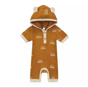 Marley Sun Hooded Onesie - Mustard