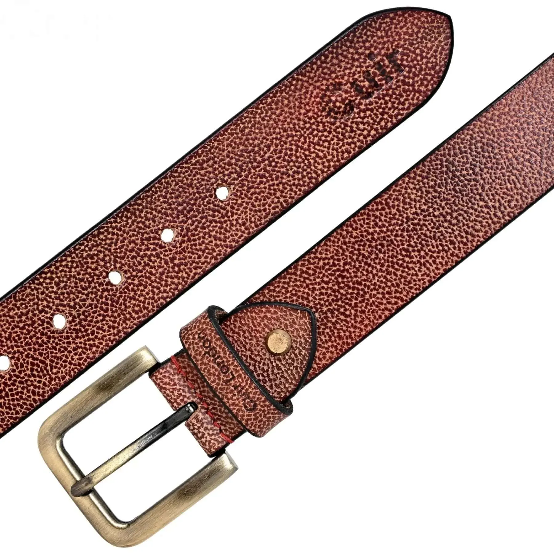 Men's Casual Brown Leather Belt | Sizes 36" to 40"