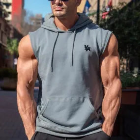 Men's Casual Sleeveless Hooded Sports Vest