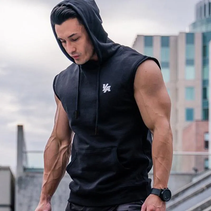 Men's Casual Sleeveless Hooded Sports Vest