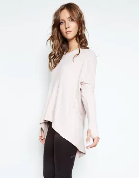 Michael Lauren Spencer Pullover w/Back Slit in Blush