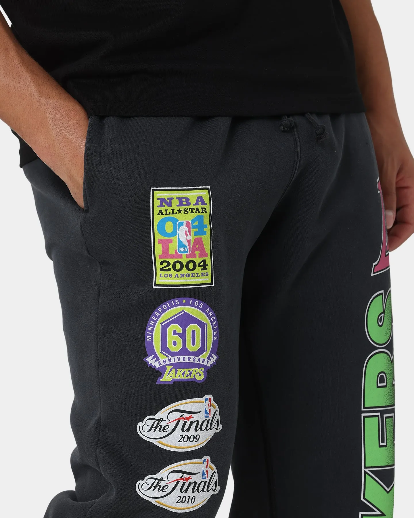 Mitchell & Ness Los Angeles Lakers Neon Champs Sweatpants Faded Black