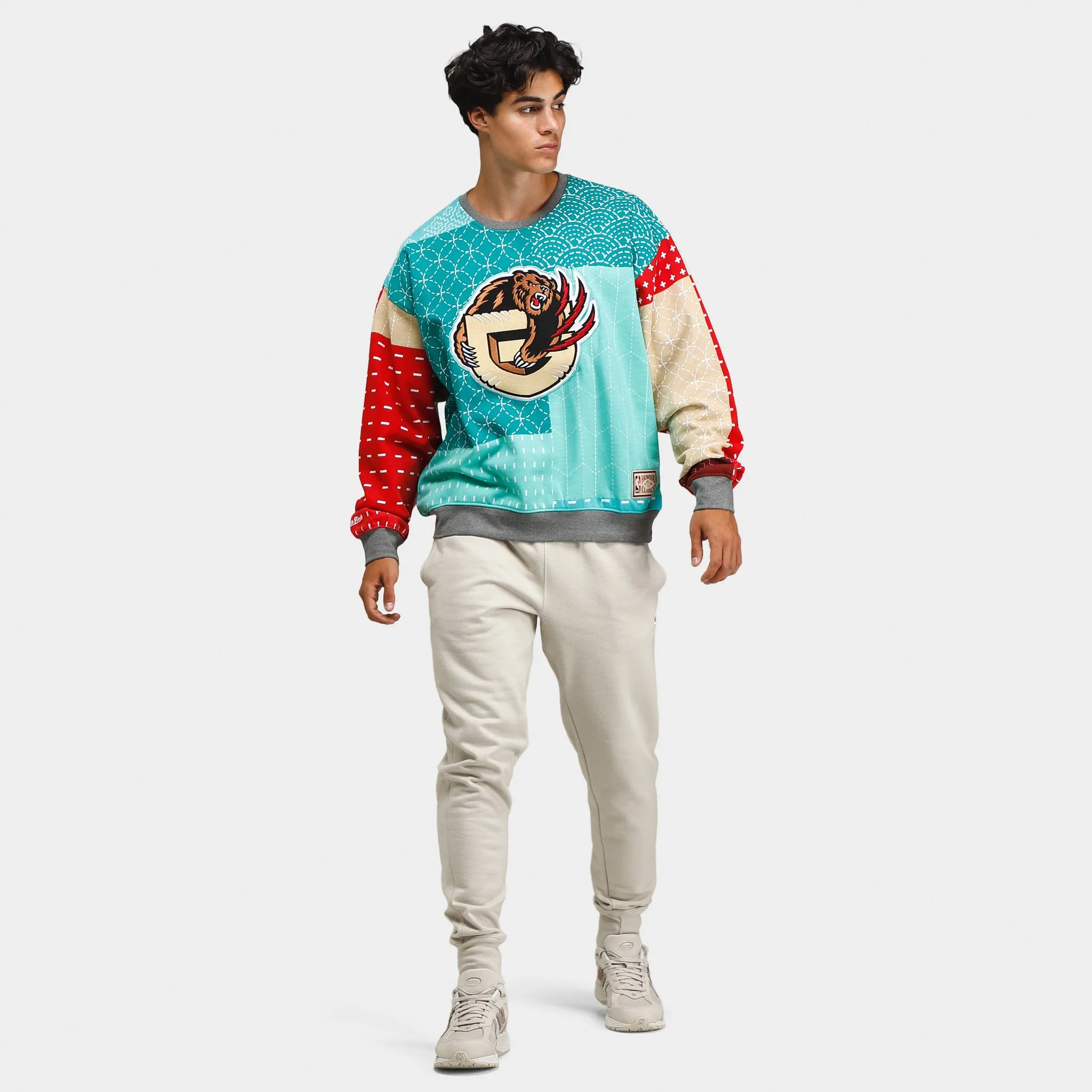 Mitchell & Ness Vancouver Grizzlies Kapital Crewneck / Teal