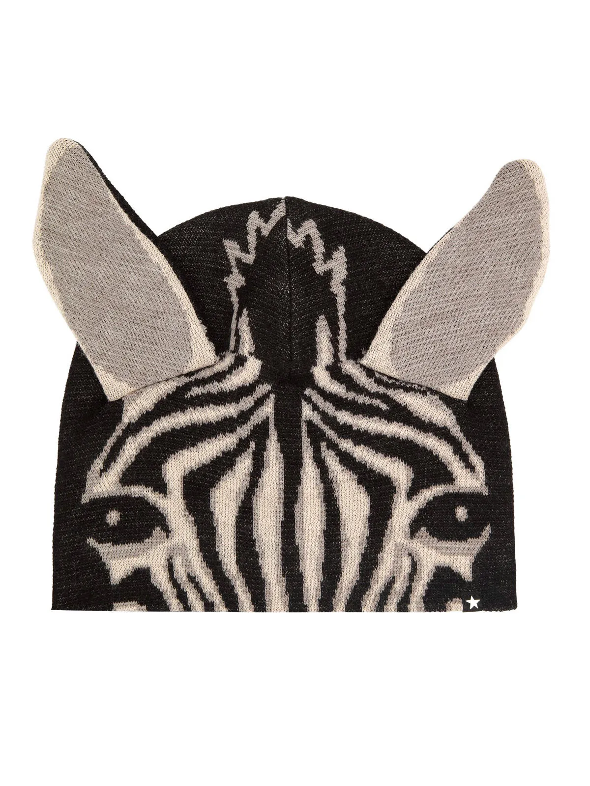 Molo Kid's Kleo beanie set Zebra-Black