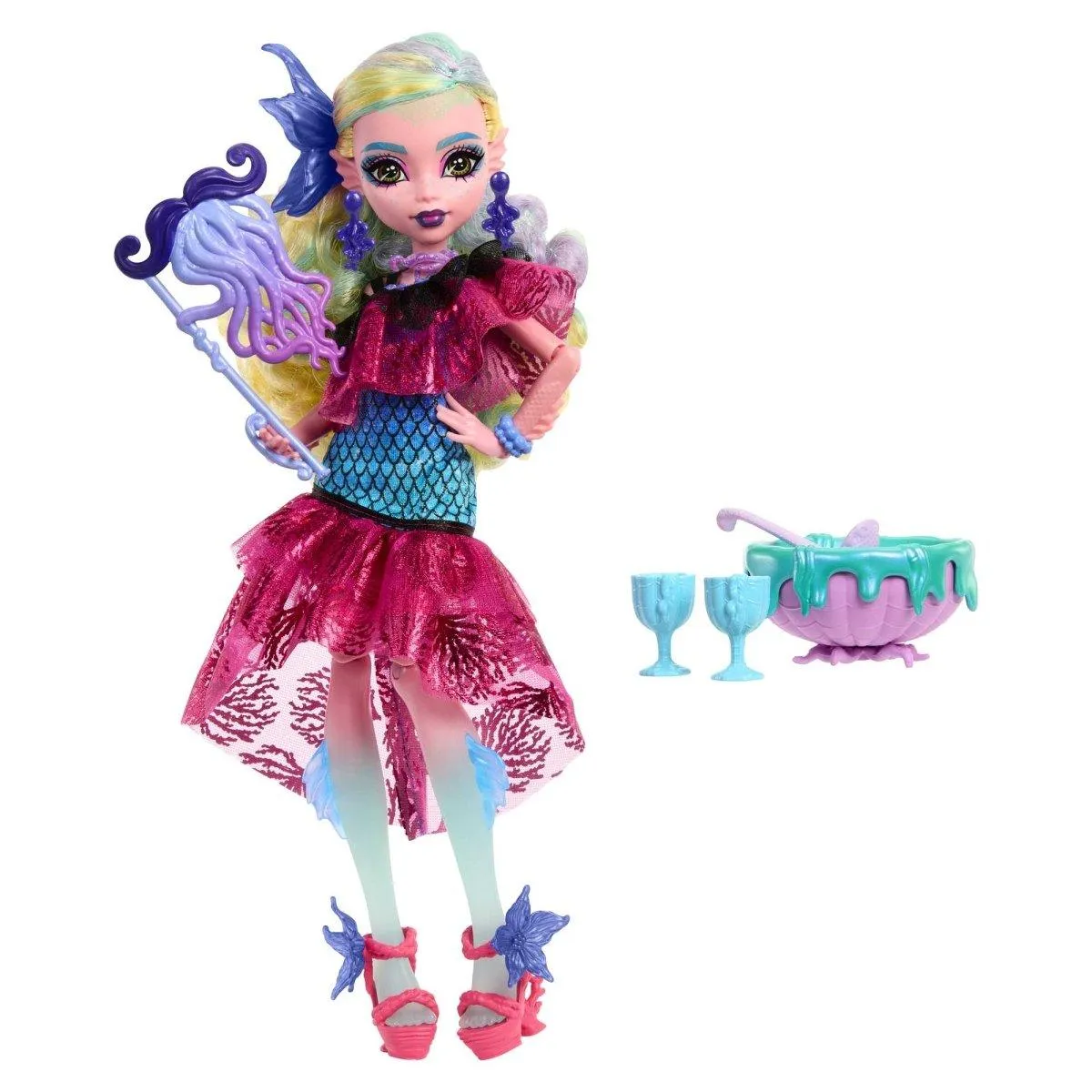 Monster High Lagoona Blue Doll In Monster Ball Party Dress With Accessories