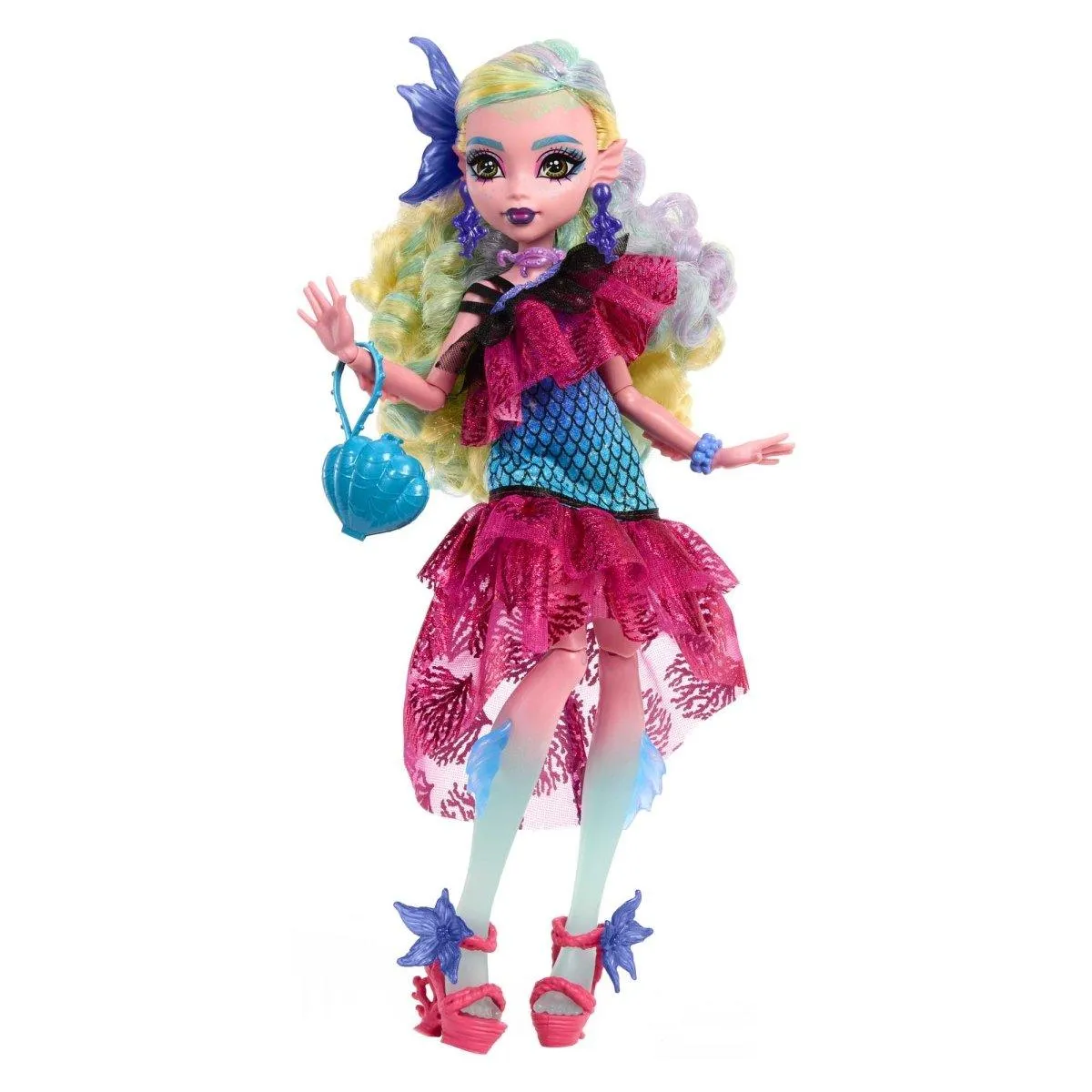 Monster High Lagoona Blue Doll In Monster Ball Party Dress With Accessories