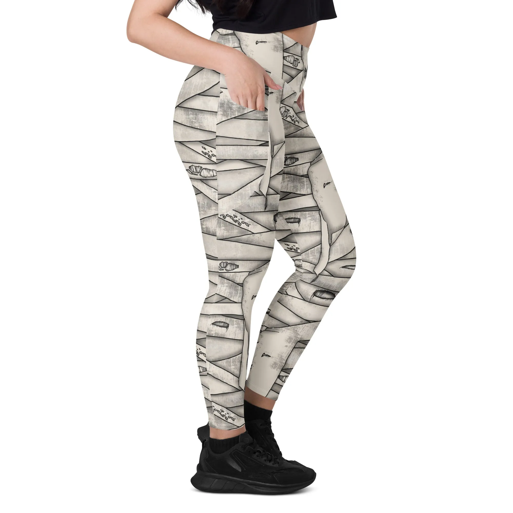 Mummy Halloween Leggings with pockets