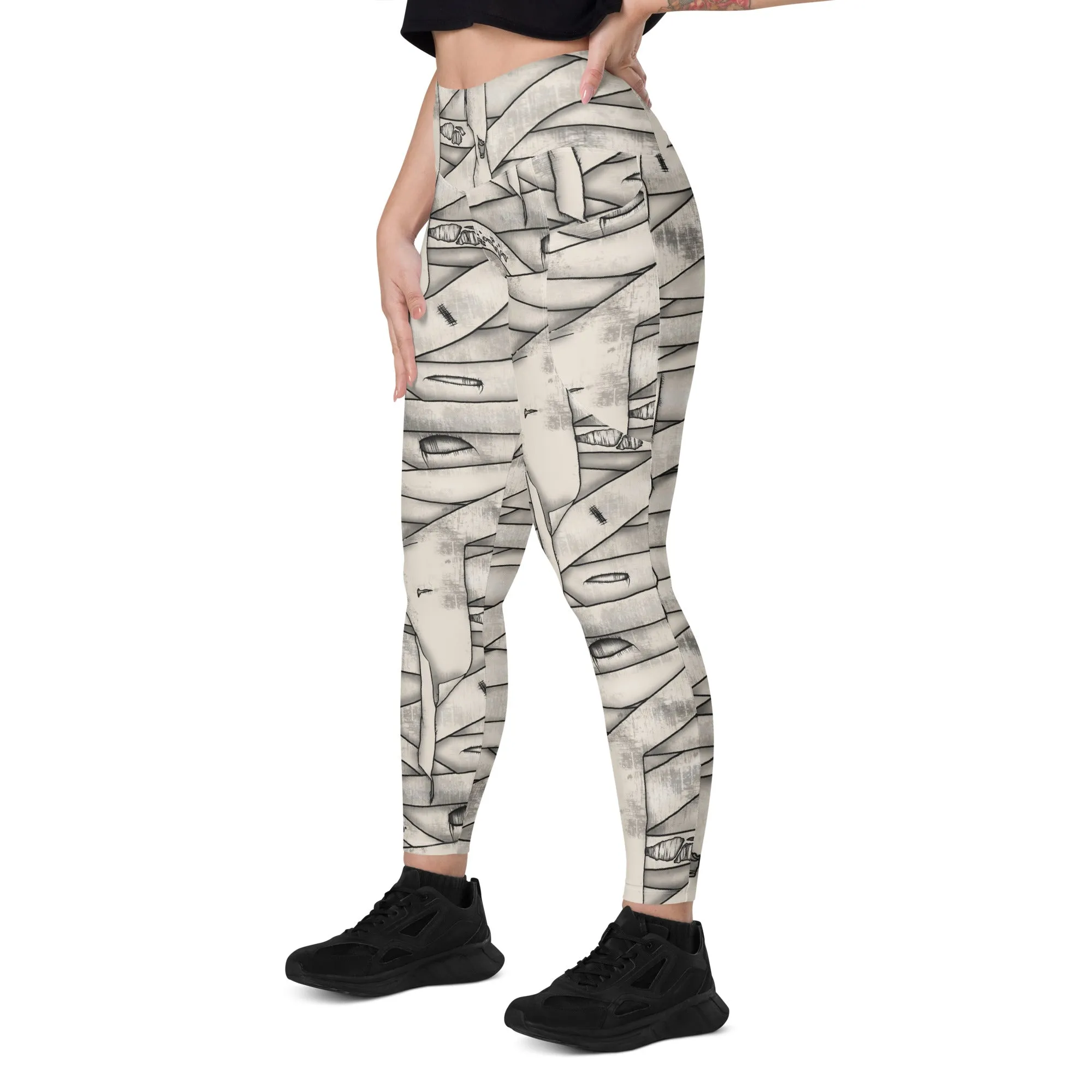 Mummy Halloween Leggings with pockets