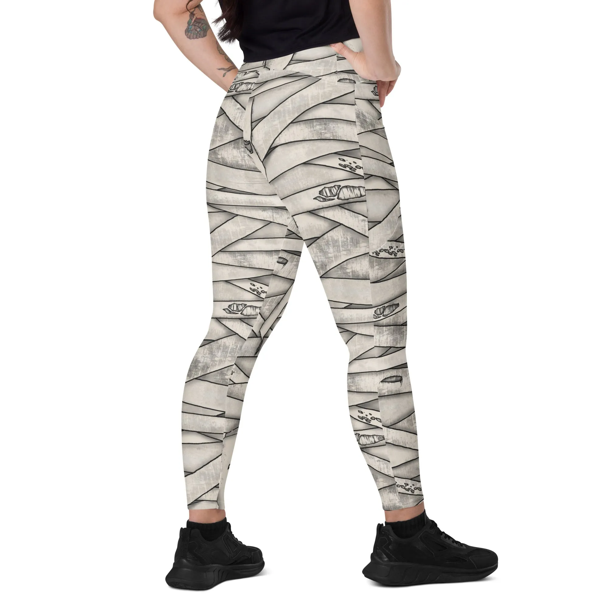 Mummy Halloween Leggings with pockets