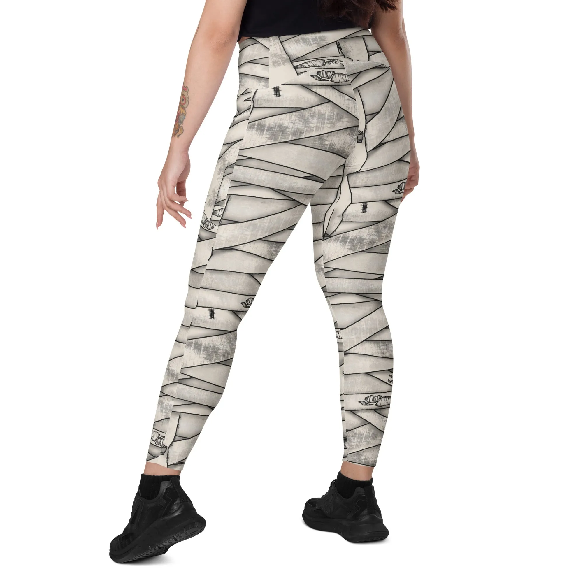 Mummy Halloween Leggings with pockets