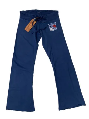 New York Rangers Retro Brand WOMEN'S Blue Raw Edge Drawstring Sweatpants