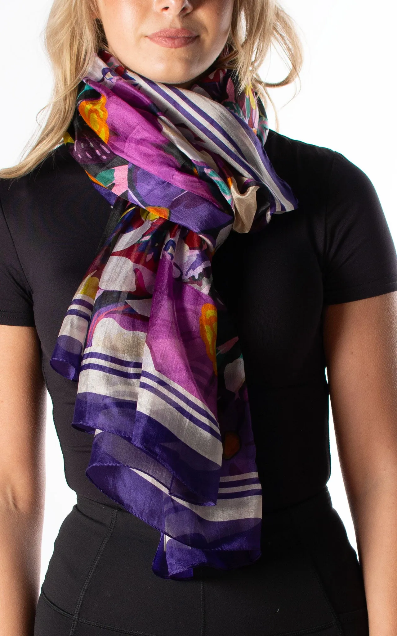 Night in the Jungle Silk Scarf