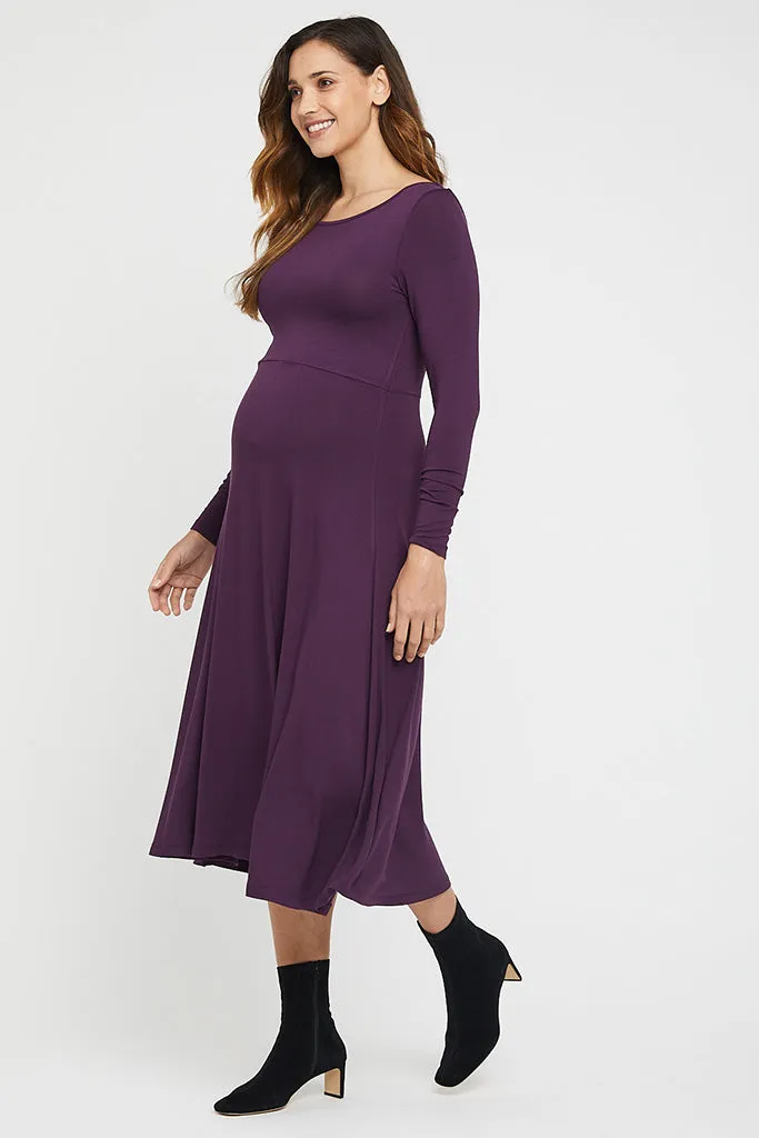 Olivia Maternity Dress - Plum