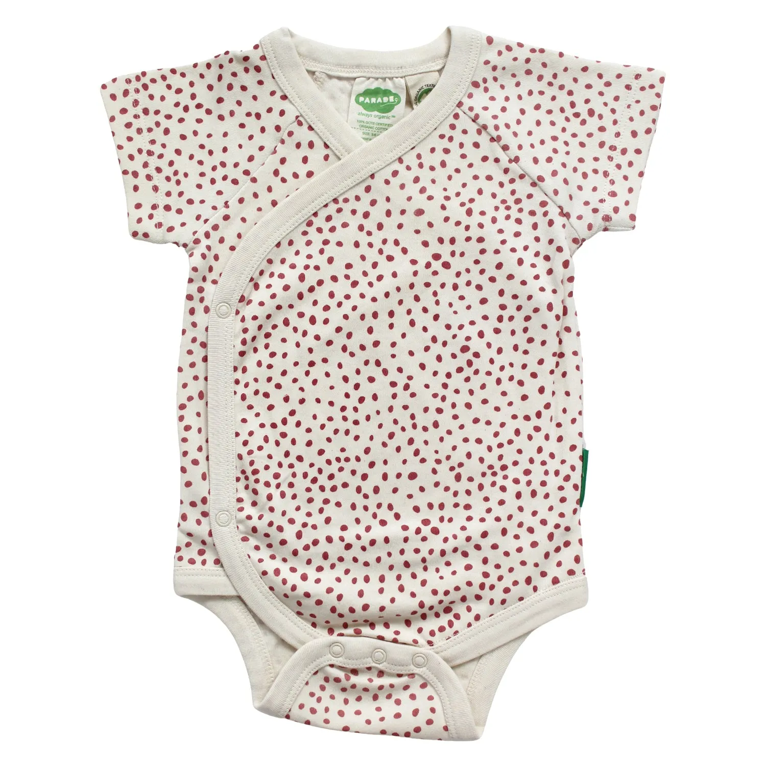 Organic Wrap Bodysuit - Signature Prints Short Sleeve