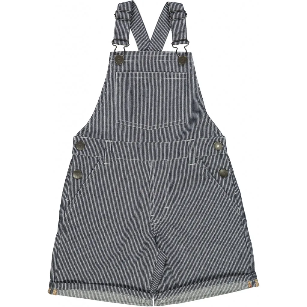 Overall Shortie Sina - navy denim stripe