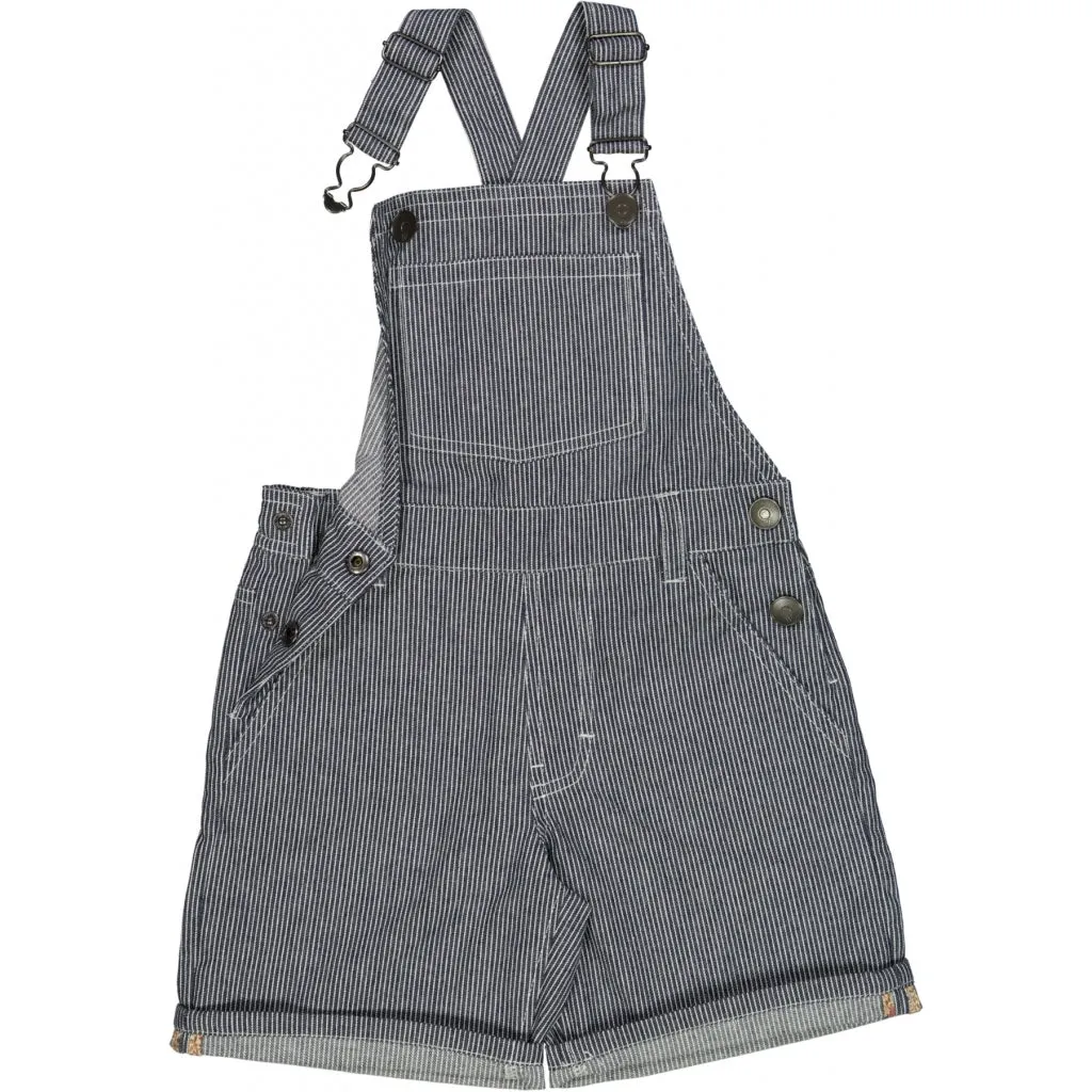 Overall Shortie Sina - navy denim stripe