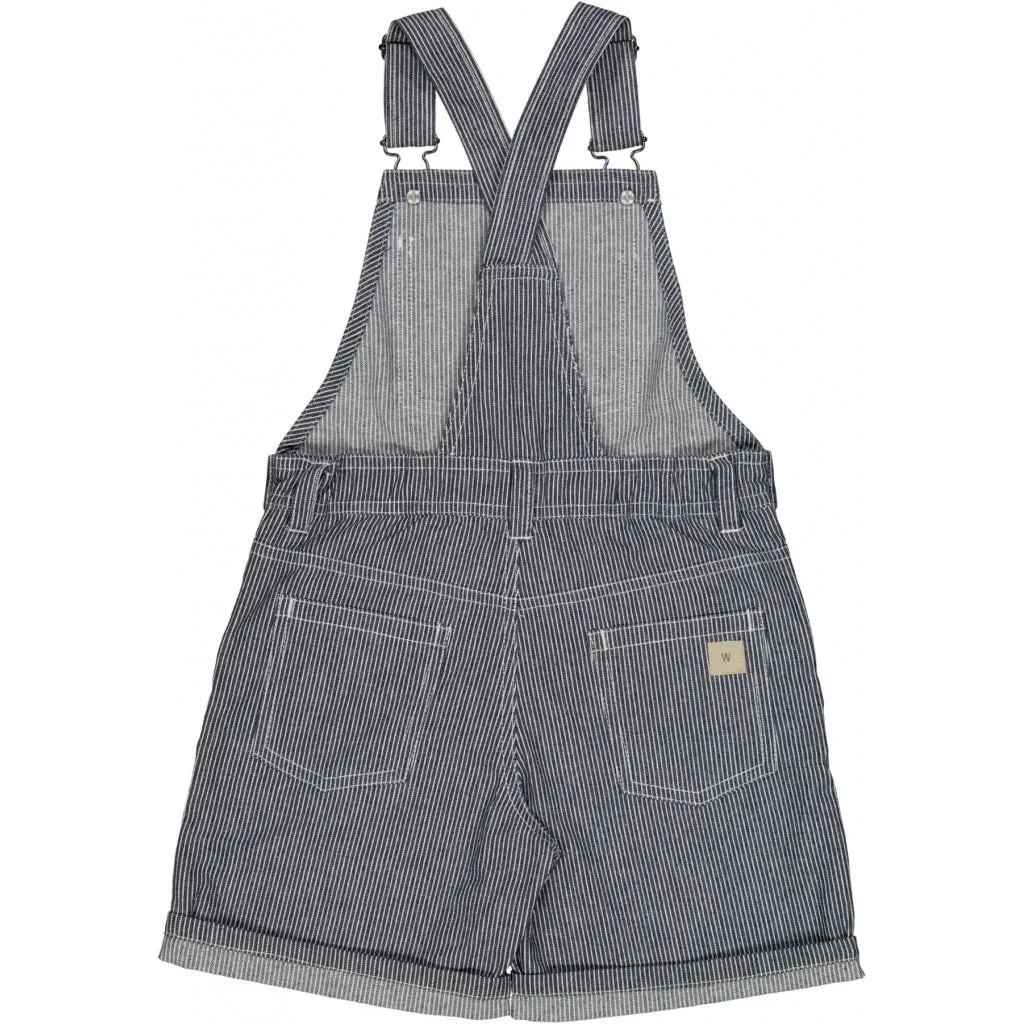 Overall Shortie Sina - navy denim stripe