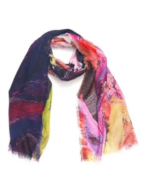 Palette Printed Scarf - Blue