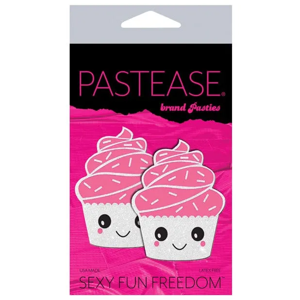 Pastease - Premium Cupcake Glittery Frosting Pasties Nipple Covers (White)