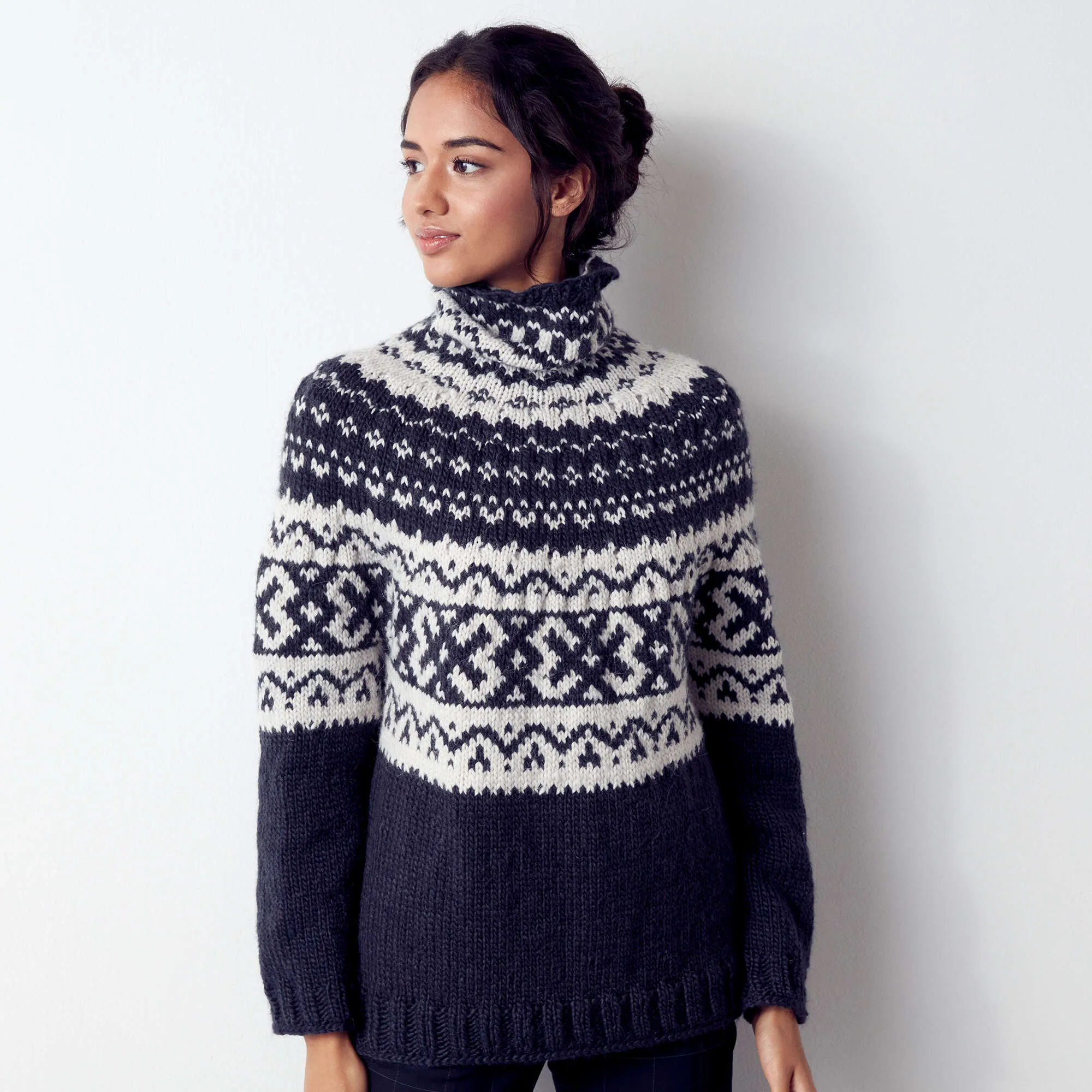 Patons Nomad Fair Isle Knit Pullover