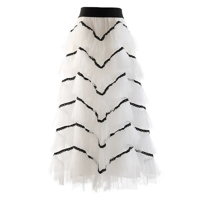 Pavlova- the Ballerina Tulle Layered Midi Skirt 5 Colors