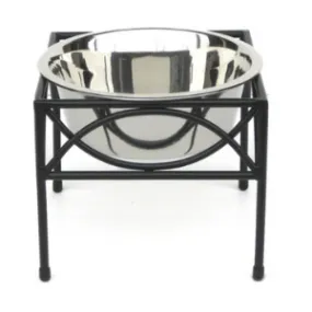 Pets Stop Regal Single Diner Feeder Black