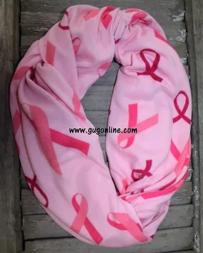 Pink Breast Cancer Ribbon Infinity Scarf | ONLY 1 LEFT!