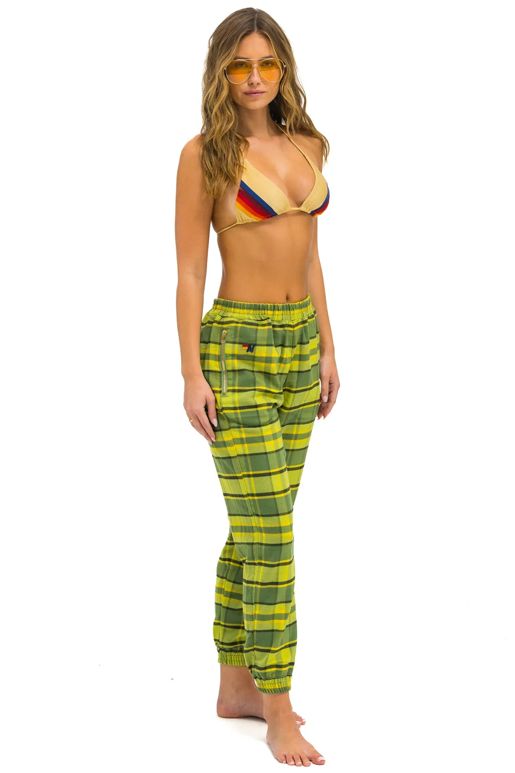 PLAID LODGE PANT - AVOCADO PLAID