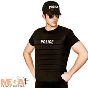 Police Vest & Cap Men's Costume Accessories