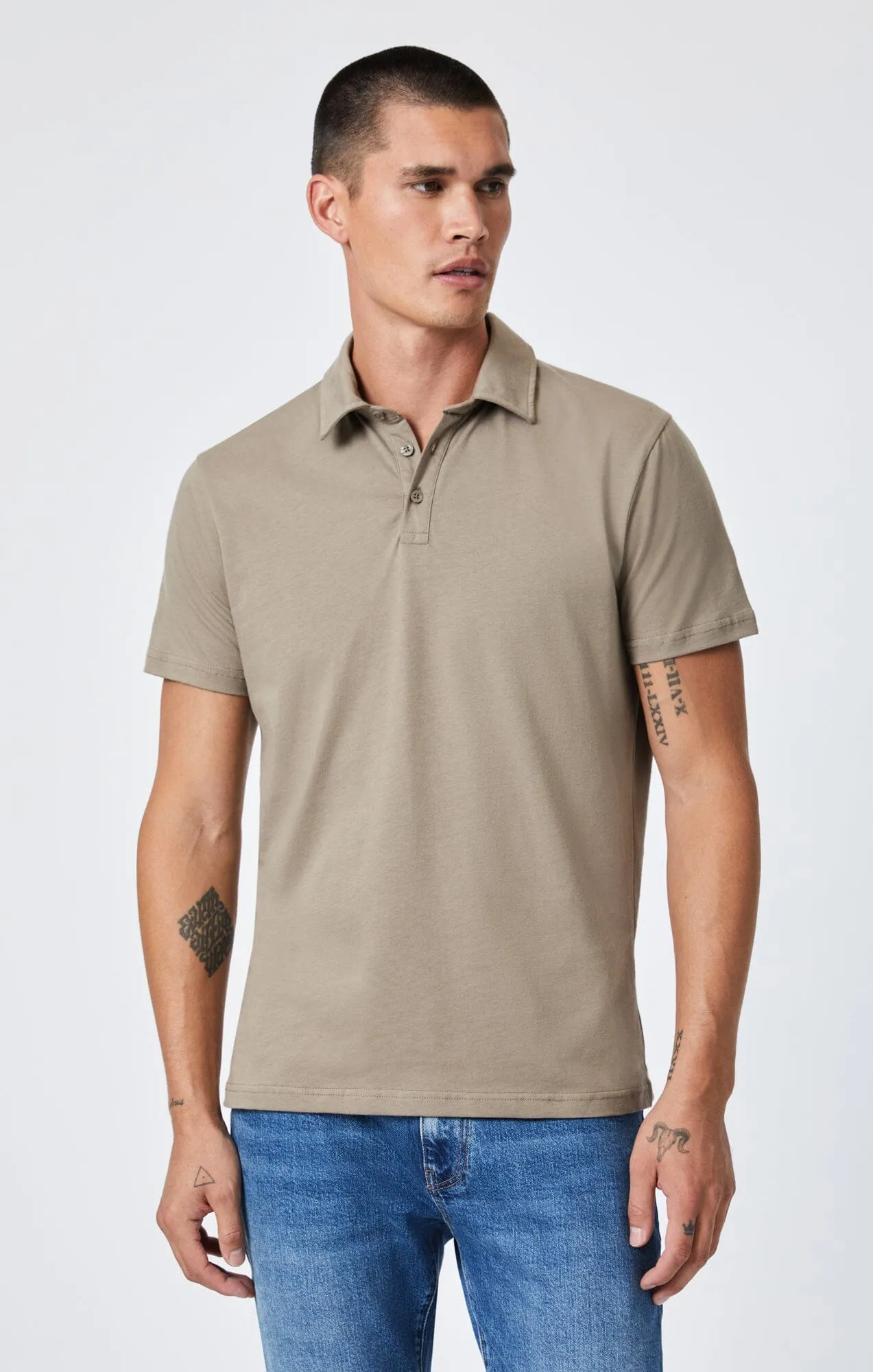 POLO SHIRT IN WALNUT