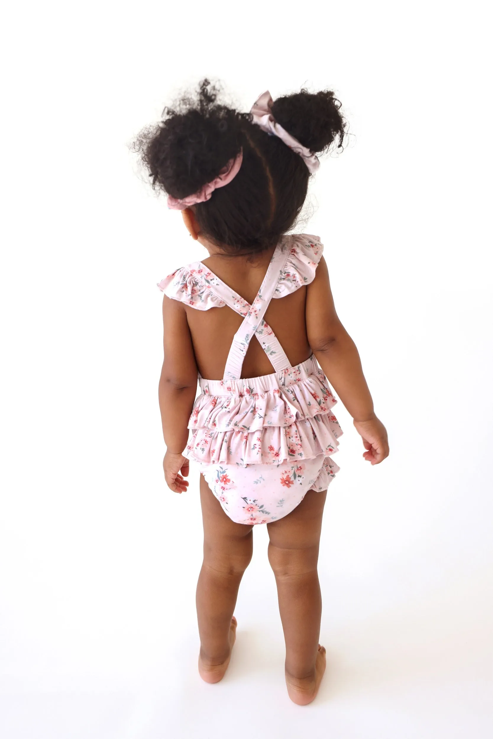 Posh Peanut London Ruffled Strap Bubble Romper